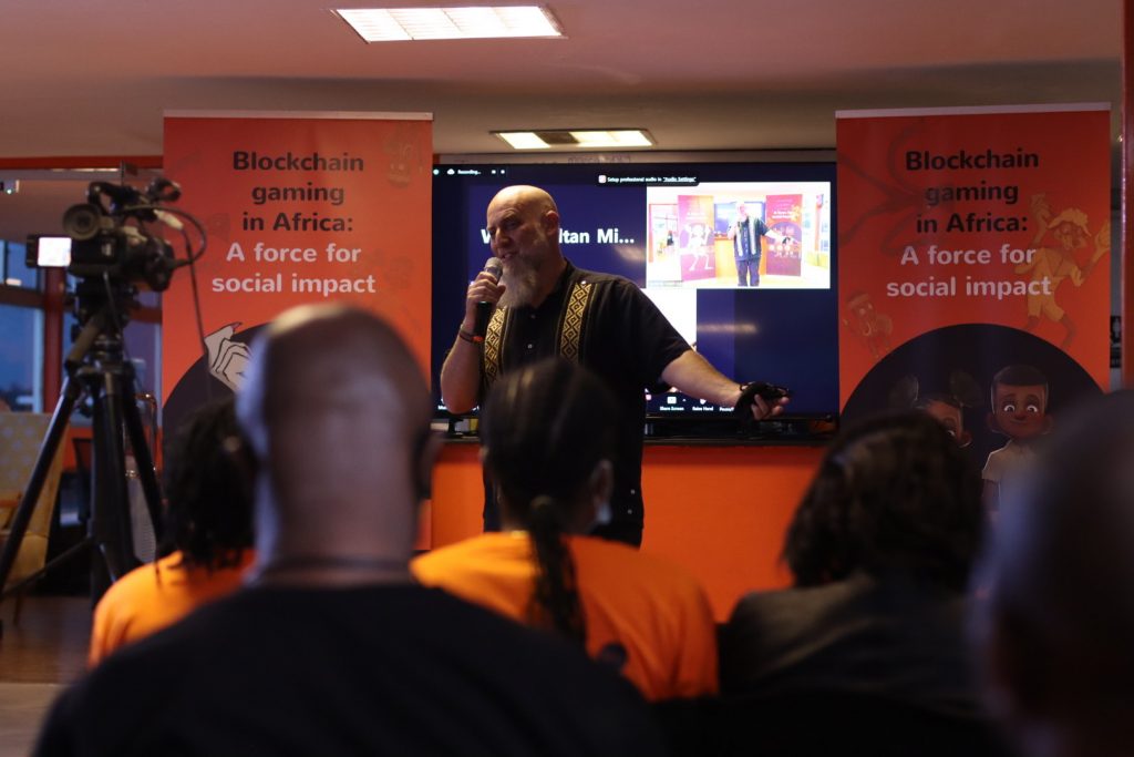 Jay Shapiro at the BLOCKCHAIN GAMING IN AFRICA: A force for social impact event at the Nairobi Game Development Center